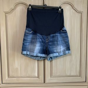 Liz Lange Blue Jean Maternity Shorts Size Small